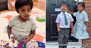 Boy, 4, starts school with twin sister against all the odds after rare cancer