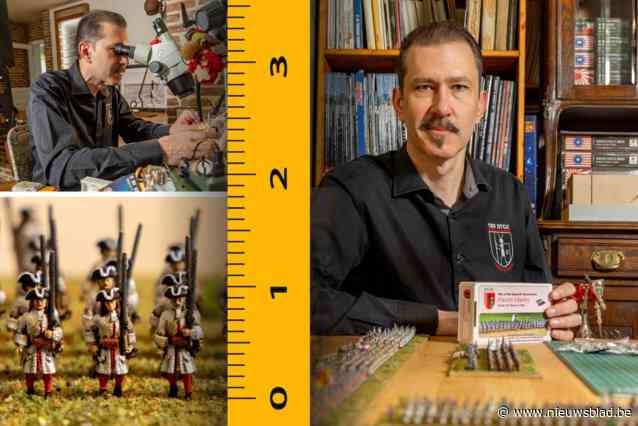 “Beeldhouwen, maar dan in het héél klein”: Kris (54) verkoopt zijn soldaatjes van amper 1 centimeter groot over de hele wereld