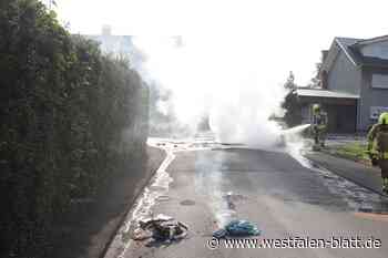 Brand auf Glasfaserbaustelle in Bad Lippspringe