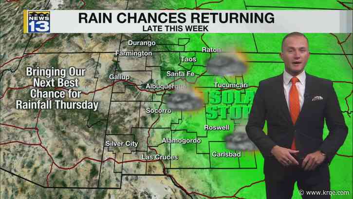 Rain chances return Thursday
