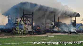 Scheunenbrand im Kammeltal: Die Bilder des Feuerwehreinsatzes