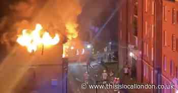 Man dies as huge fire destroys flat in south east London