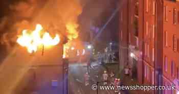 Man dies as huge fire destroys flat in south east London