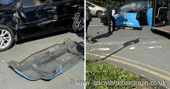 Shock pictures show aftermath of crash involving bus and car in Blackburn
