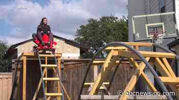 WATCH:  North Texas dad builds roller coaster for his kids