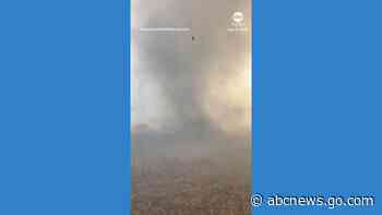 WATCH:  Smoke whirls during Alabama cornfield fire
