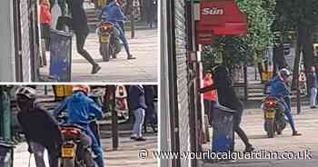 Shocking video shows man with machete bashing shop front in Thornton Heath