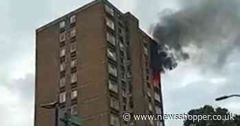 Shocking footage from scene shows extent of huge fire at Catford flat block