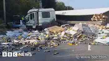 Ten drivers face court after M6 beer lorry crash