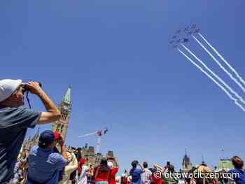 Snowbirds and UK Red Arrows to fly over the Ottawa River tonight