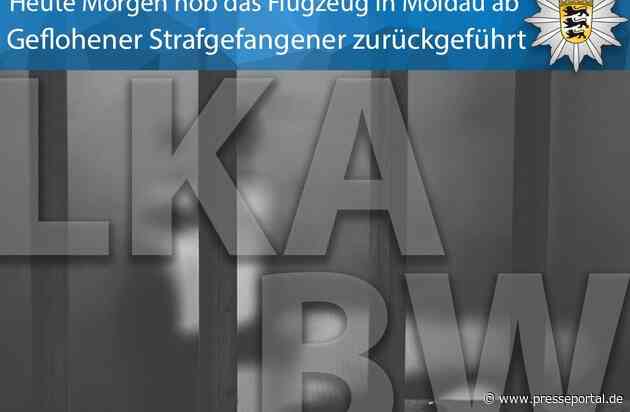 LKA-BW: Gemeinsame Pressemitteilung der Staatsanwaltschaft Karlsruhe - Zweigstelle Pforzheim und des Landeskriminalamtes Baden-Württemberg - Entwichener Strafgefangener ausgeliefert