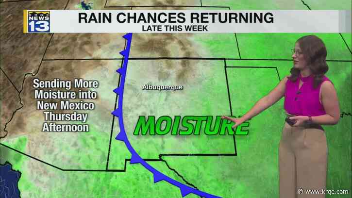 Higher rain chances coming to New Mexico Tomorrow
