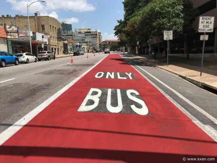 Construction on downtown Austin bus, bike upgrades to wrap this fall