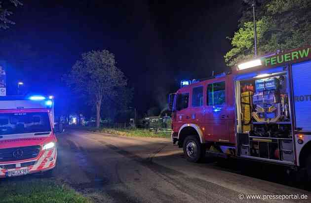 FW-ROW: Brand in Kleingartenkolonie - Gartenlaube komplett zerstört