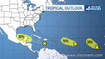 Hurricane Center forecasters monitoring 3 areas in the Atlantic