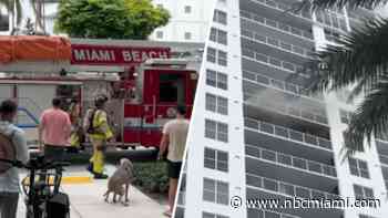 1 person hospitalized after fire at high-rise condo on Miami Beach