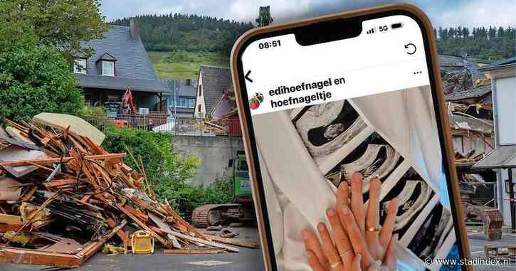 ’Nóg een wonder’: Edi (23) uit Urk was zwanger toen ze onder puin ingestort Duits hotel lag