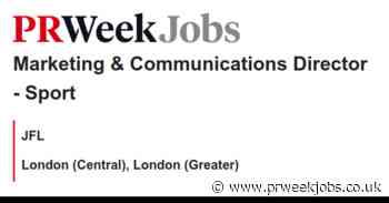 JFL: Marketing & Communications Director - Sport