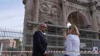 Sangiuliano a Roma, sopralluogo al monumento danneggiato da un fulmine