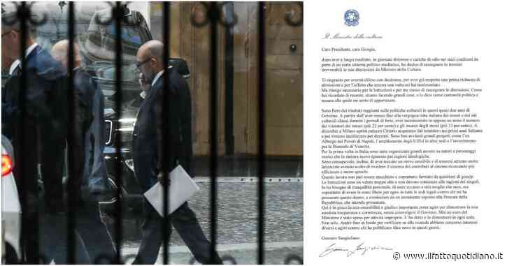 Il ministro Gennaro Sangiuliano si è dimesso. La lettera a Meloni: “Lavoro non può essere macchiato da gossip”