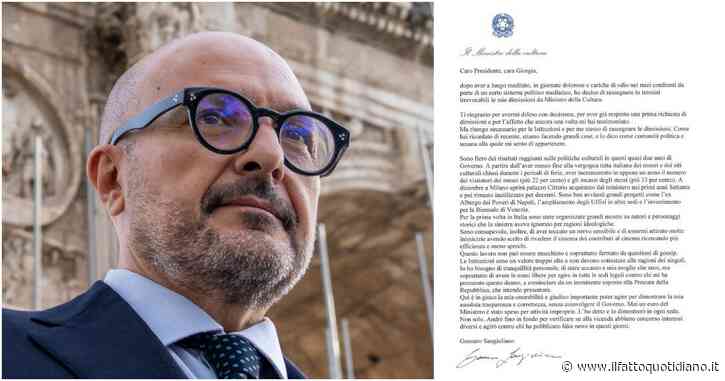 Il testo della lettera di dimissioni da ministro inviata da Gennaro Sangiuliano a Meloni