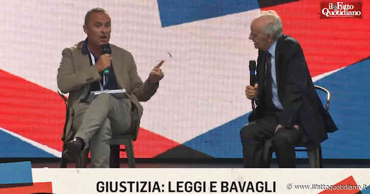 Festa del Fatto, lo scontro tra Davigo e Costa (Azione): “Preferisce lasciare a piede libero 3mila assassini?”. “Ecco perché abbiamo idee diverse”