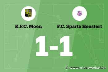 Sparta Heestert speelt gelijk tegen FC Moen