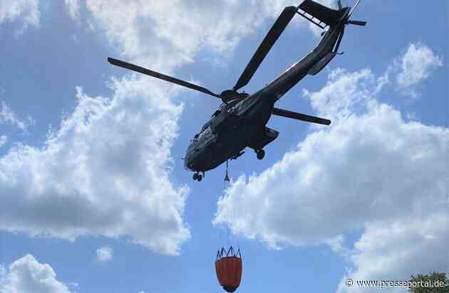 BPOLD 11: Hubschrauber der Bundespolizei unterstützt in Sachsen-Anhalt bei der Brandbekämpfung