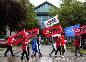 AUPE workers staging simultaneous rallies across Alberta on Saturday