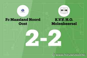 Maasland NO B sleept gelijkspel uit de brand in de thuiswedstrijd tegen Molenbeersel