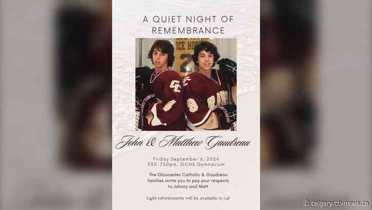 Memorial held for Johnny and Matthew Gaudreau at their New Jersey high school