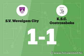 SV Wevelgem City B en SC Oostrozebeke spelen 1-1