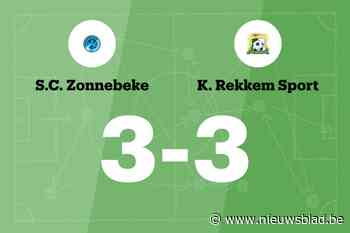 SC Zonnebeke B sleept gelijkspel uit de brand in de thuiswedstrijd tegen Rekkem Sport