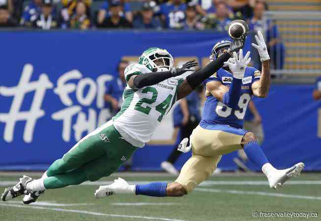Winnipeg Blue Bombers down Saskatchewan Roughriders 26-21