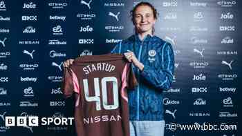 Man City sign goalkeeper Startup on two-year deal