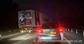 Man, in 40s, dies after crash involving HGV and other vehicles on M65