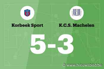 Korbeek Sport wint spektakelwedstrijd van CS Machelen B
