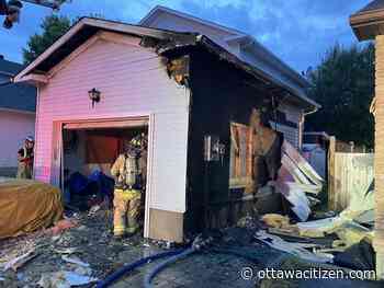Firefighters contain Orléans garage fire before it could spread to home