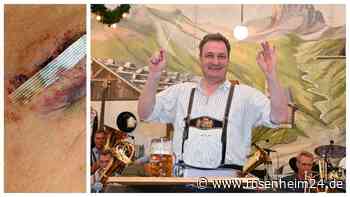 Mit Platzwunde auf der Bühne: Das erlebt Dirigent Roland Merk im Flötzinger Festzelt