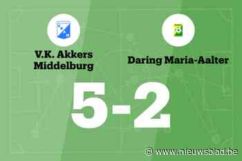 VK Akkers Middelburg verslaat Daring Maria-Aalter na hattrick De Witte