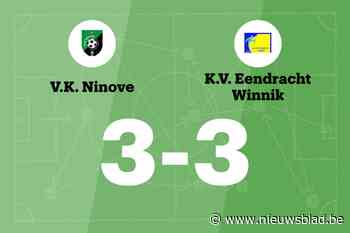 Eendracht Winnik sleept gelijkspel uit de brand in de uitwedstrijd tegen KVK Ninove B