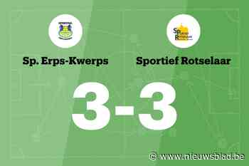 Erps-Kwerps speelt thuis gelijk tegen Rotselaar B