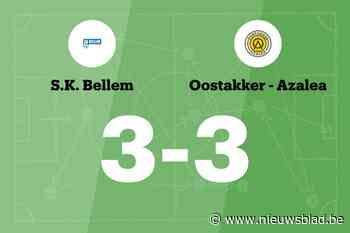 Oostakker-Azalea sleept gelijkspel uit de brand in de uitwedstrijd tegen SK Bellem