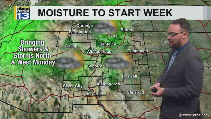 Some moisture to start workweek