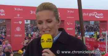 BBC's Gabby Logan caught up in Great North Run 'chaos' away from TV cameras