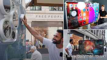 And you thought the iPhone 15 Pro Max was big! YouTuber builds the world's largest iPhone - measuring over 6.5 FEET tall