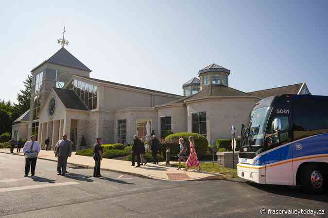 Mourners begin to arrive for the funeral of brothers John and Matthew Gaudreau
