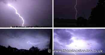 PICTURES: Huge lightning bolts strike above Havering in 'epic' storm
