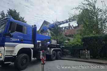 Feuerwehr löscht erneut Brandruine im Bielefelder Norden