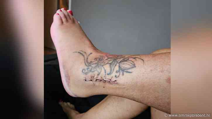 Sabine brak enkel bij ruzie om hondenpoep en zit nu maanden in rolstoel